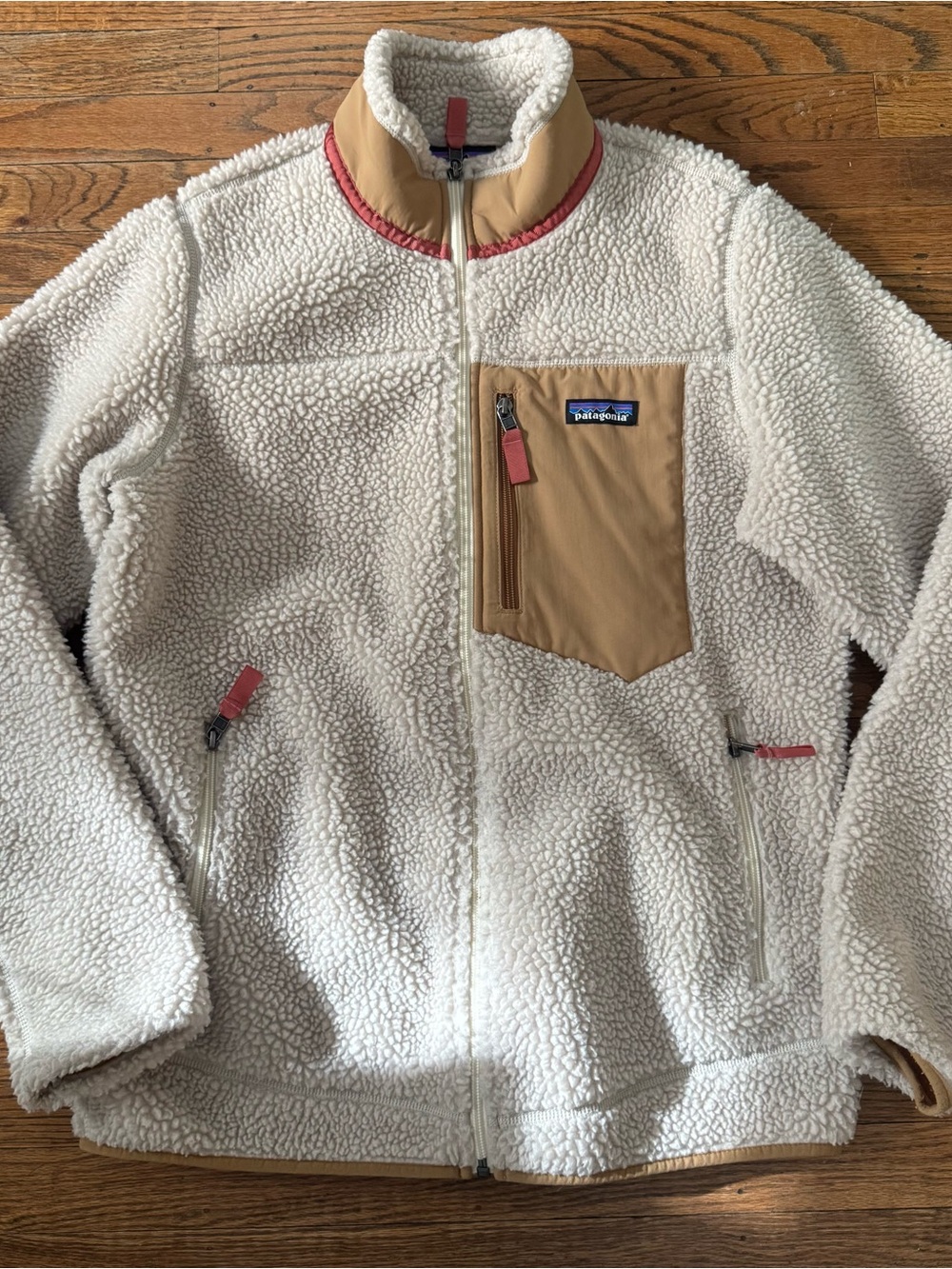 Patagonia Classic Retro-x Fleece Jacket Natural w/ Nest Brown L EUC